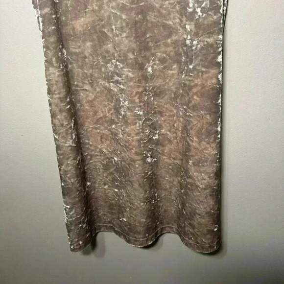 Zara champagne beige crushed velvet slip dress S - Picture 5 of 8